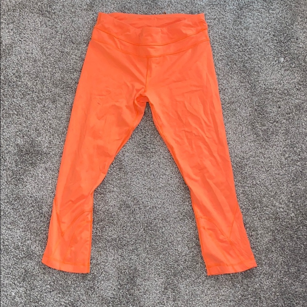 Lululemon Capri orange leggings